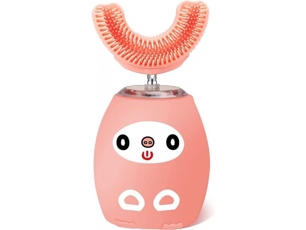 Alum online Detská vibračná elektrická zubná kefka - ružová